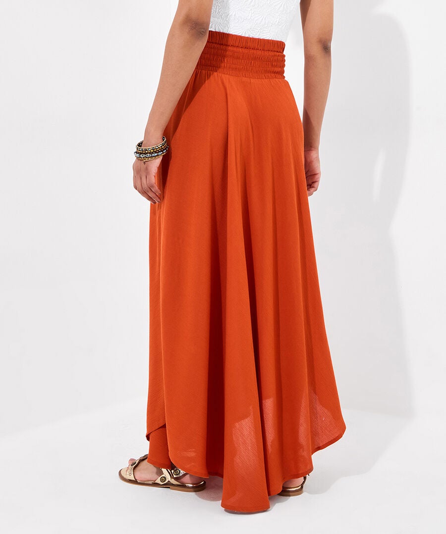 Tie Waist Skirt, RUST, on-hover image number 1