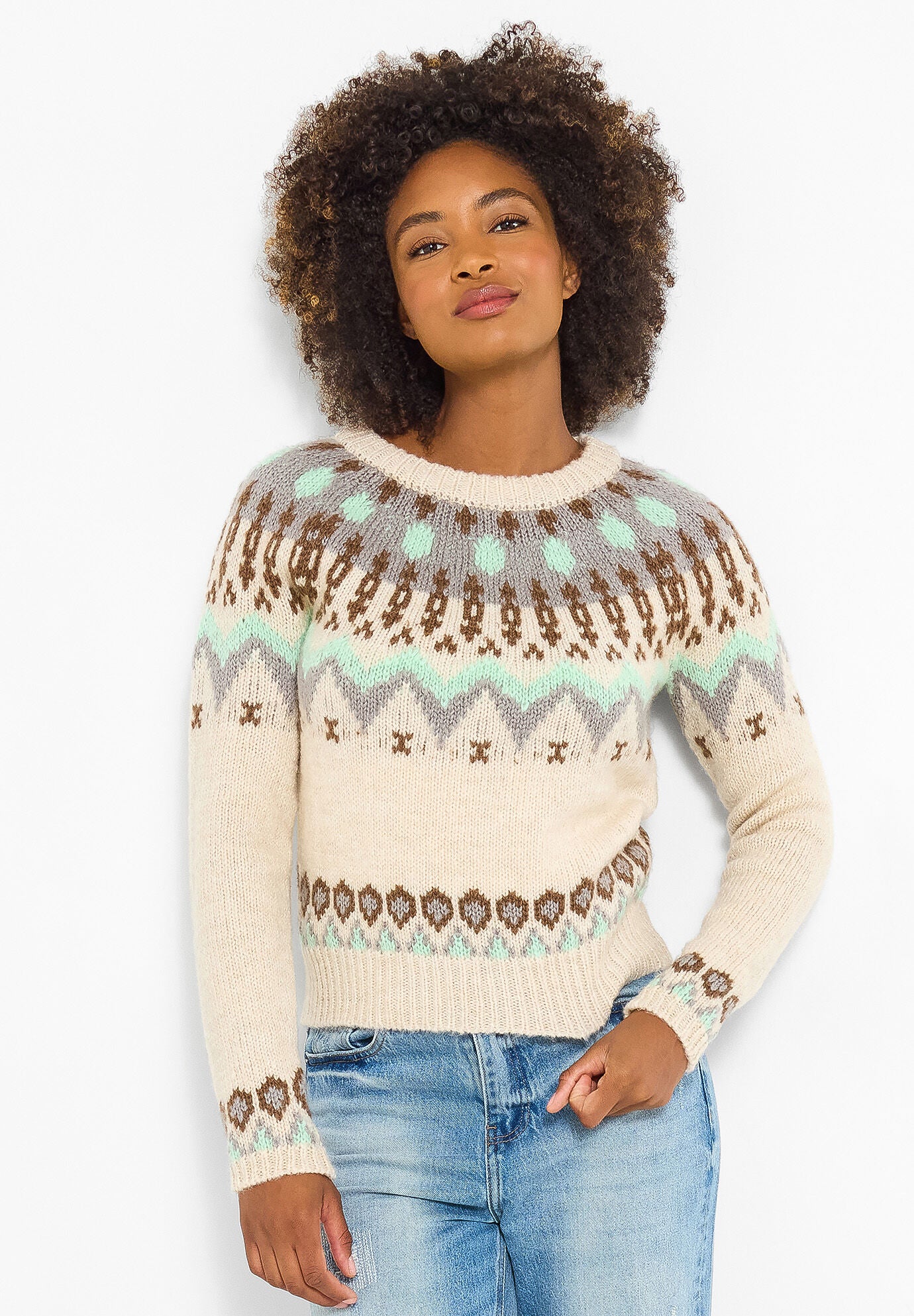 Cozy Fair Isle Pullover Sweater