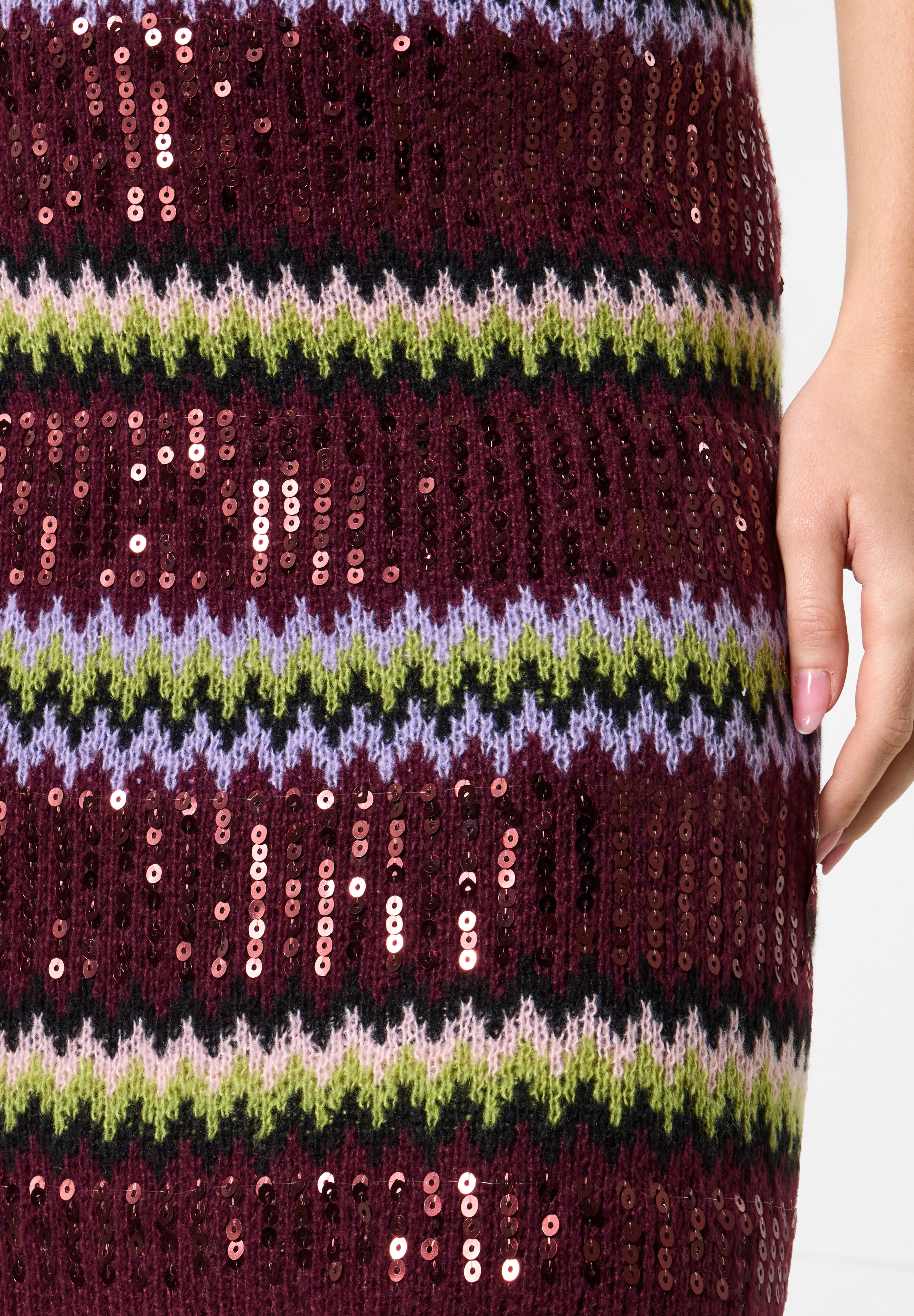 Sequin Sweater Skirt, SEQUIN STRIPES, alternate image number 3