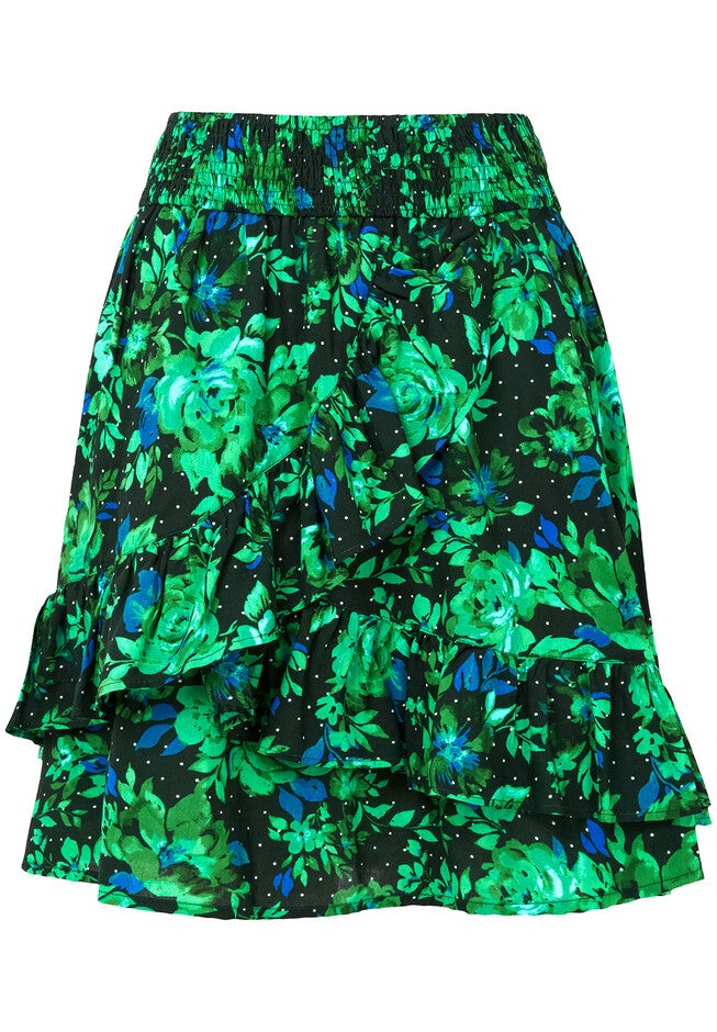 Flowy Ruffle Skirt, GREEN GARDEN, alternate image number 3