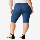 Plus Size Comfort Stretch Bermuda Jean Short image number null