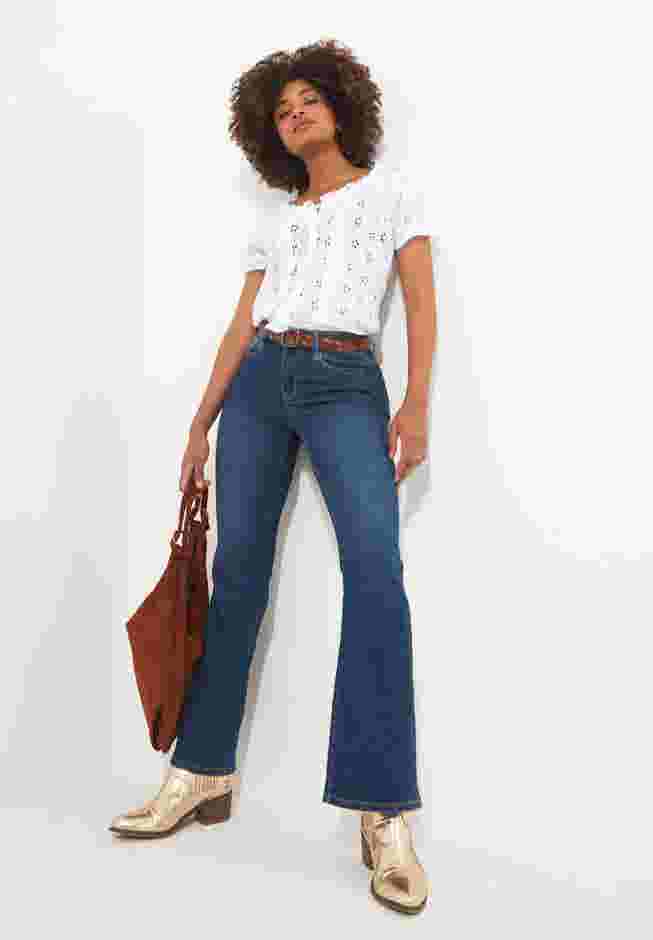 Eyelet Peasant Blouse image number 4