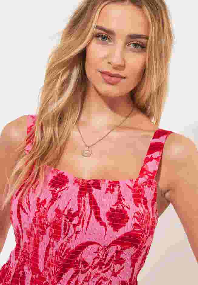 Smocked Crinkle Jumpsuit image number 1