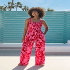 Smocked Crinkle Jumpsuit image number null