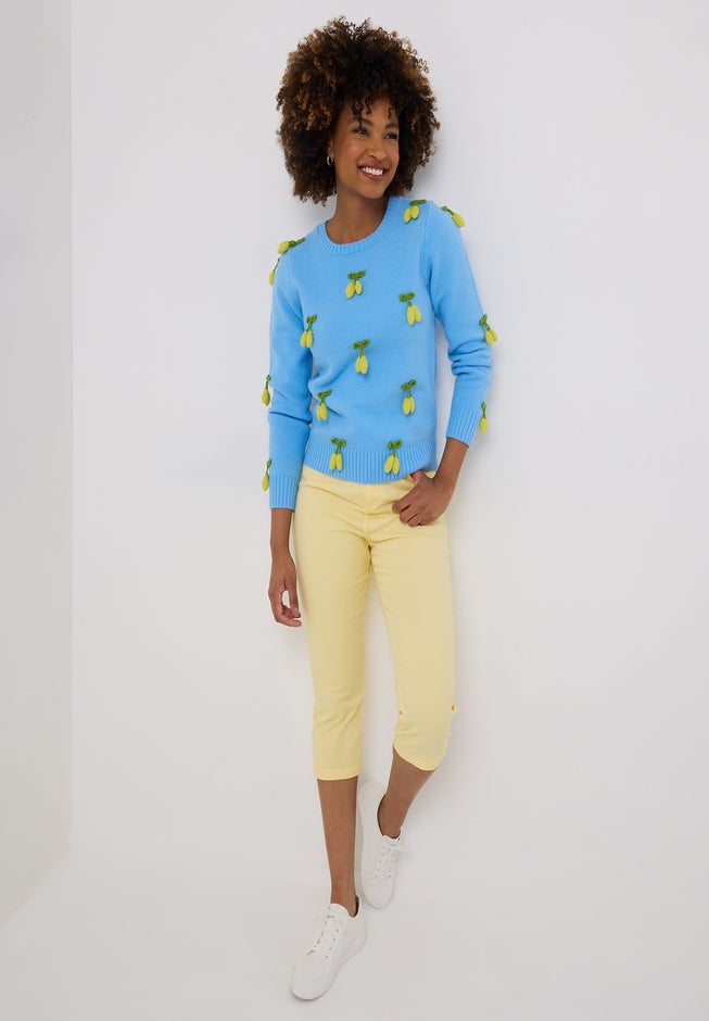 Stretch Denim Capri Pant image number 3