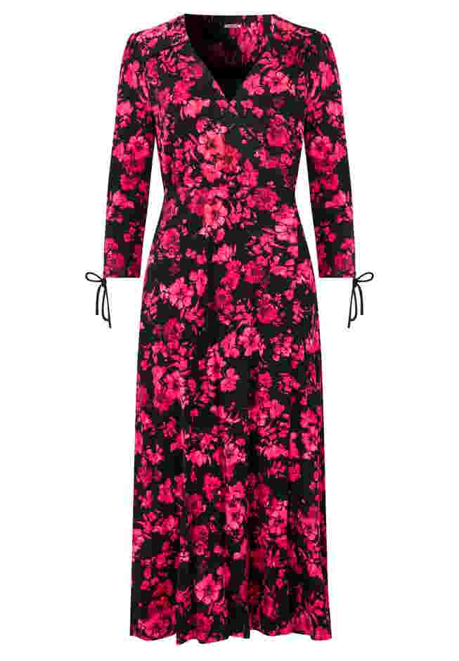 Stretch Knit Faux Wrap Midi Dress image number 3