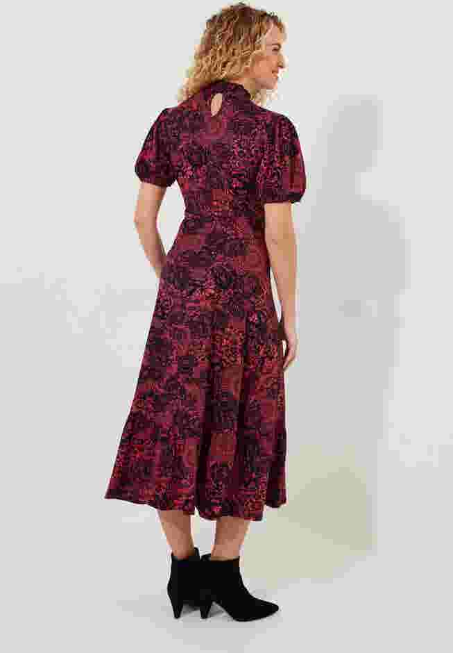 Stretch Knit Mockneck Midi Dress image number 1