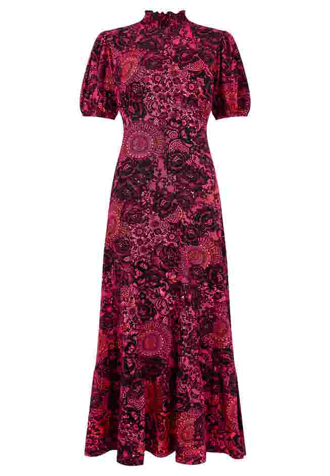 Stretch Knit Mockneck Midi Dress image number 4