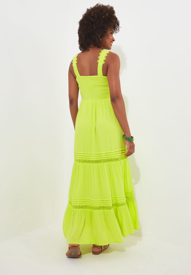 Square Neck Crinkle Maxi Dress image number 3