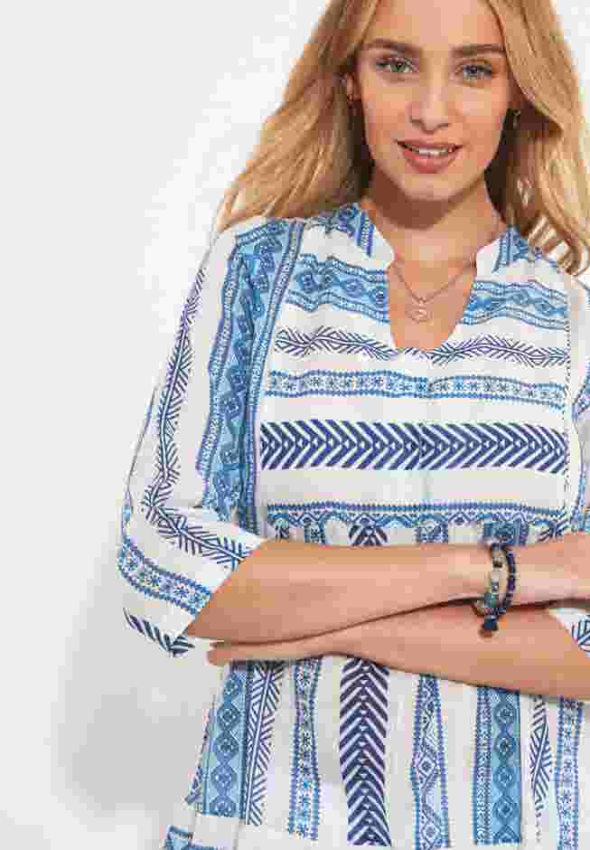 Ruffle Hem Cotton Tunic image number 1