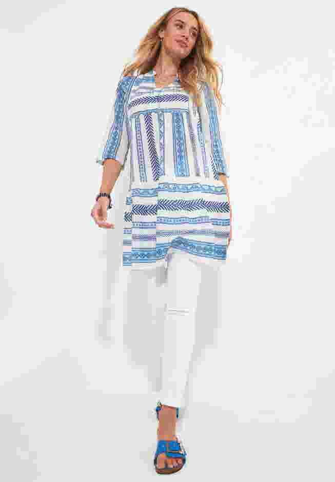 Ruffle Hem Cotton Tunic image number 0
