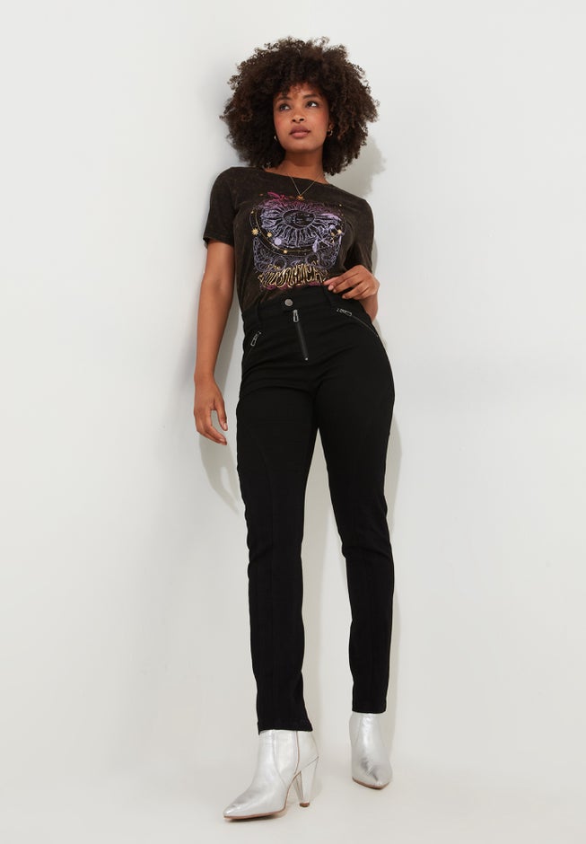 Stretch Denim Rocker Skinny Jean image number 0