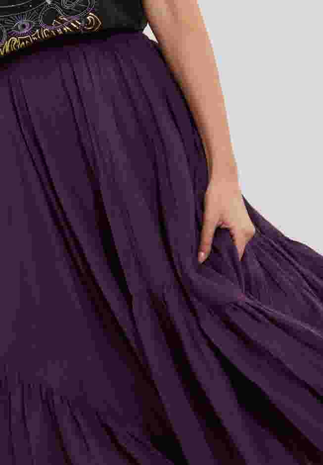 Handkerchief Hem Crinkle Midi Skirt image number 1