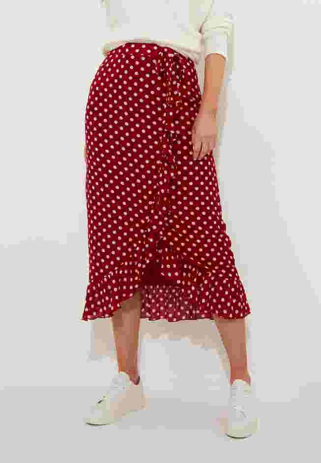 Ruffle Hem Wrap Skirt image number 1