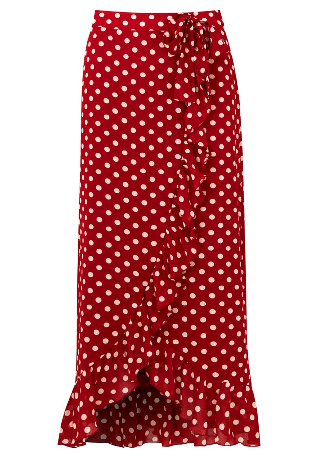 Ruffle Hem Wrap Skirt image number 2