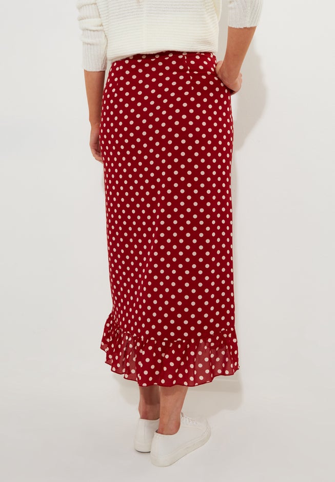 Ruffle Hem Wrap Skirt image number 4