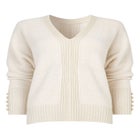 V-Neck Shimmer Pullover Sweater image number null