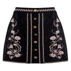 Embroidered Moleskin Skirt image number null