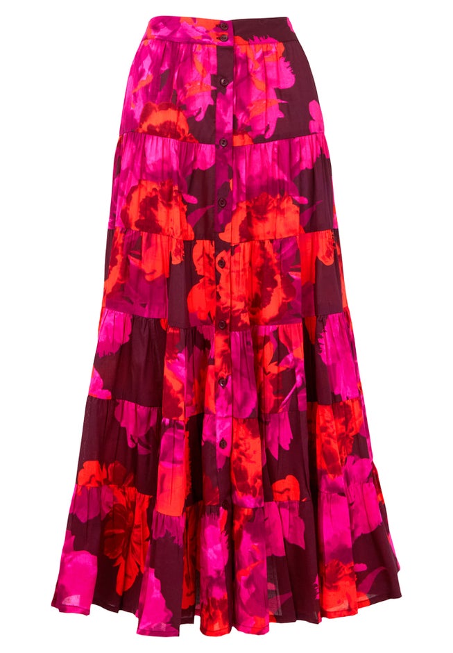 Tiered Midi Skirt image number 2