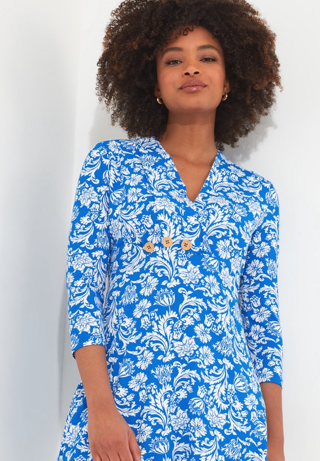 Stretch Knit Asymmetrical Tunic image number 1