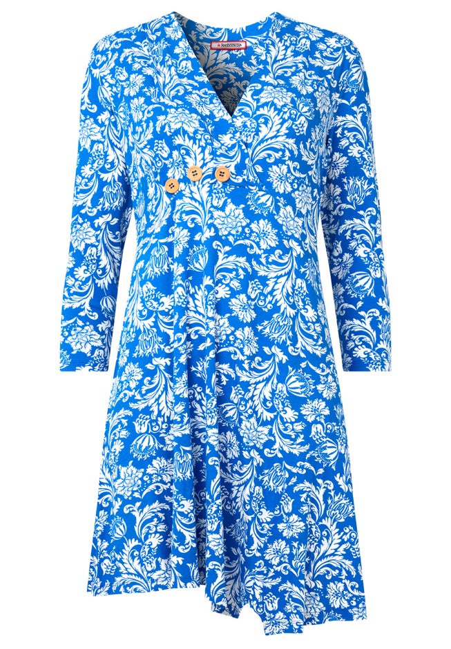 Stretch Knit Asymmetrical Tunic image number 2