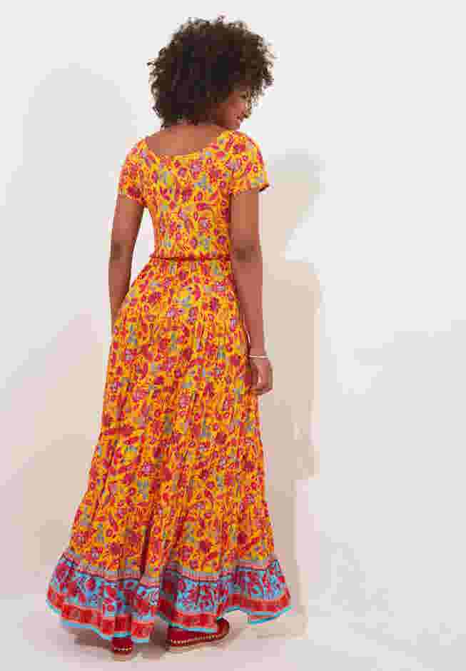 Short Sleeve Flowy Maxi Dress image number 3