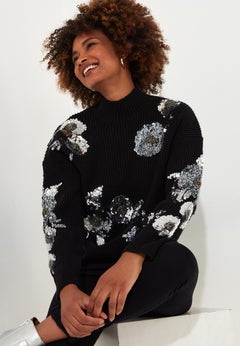 Mockneck Shimmer Sweater
