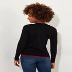 Puppy In Plaid Pullover Novelty Sweater image number null