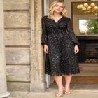 Starry Georgette Midi Dress image number null