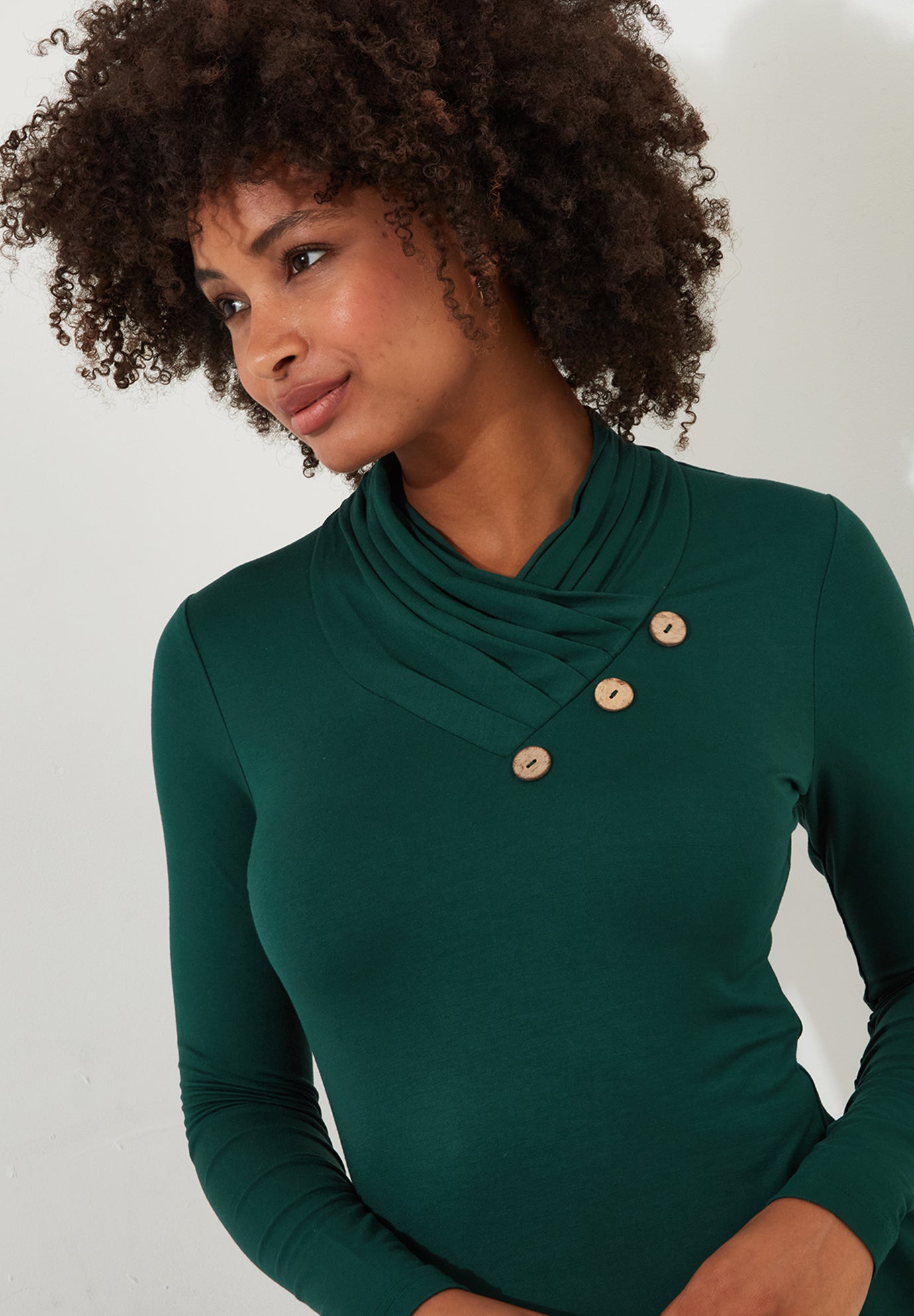 Stretch Knit Asymmetrical Tunic image number 2