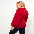 Long Balloon Sleeve Embroidered Blouse image number null