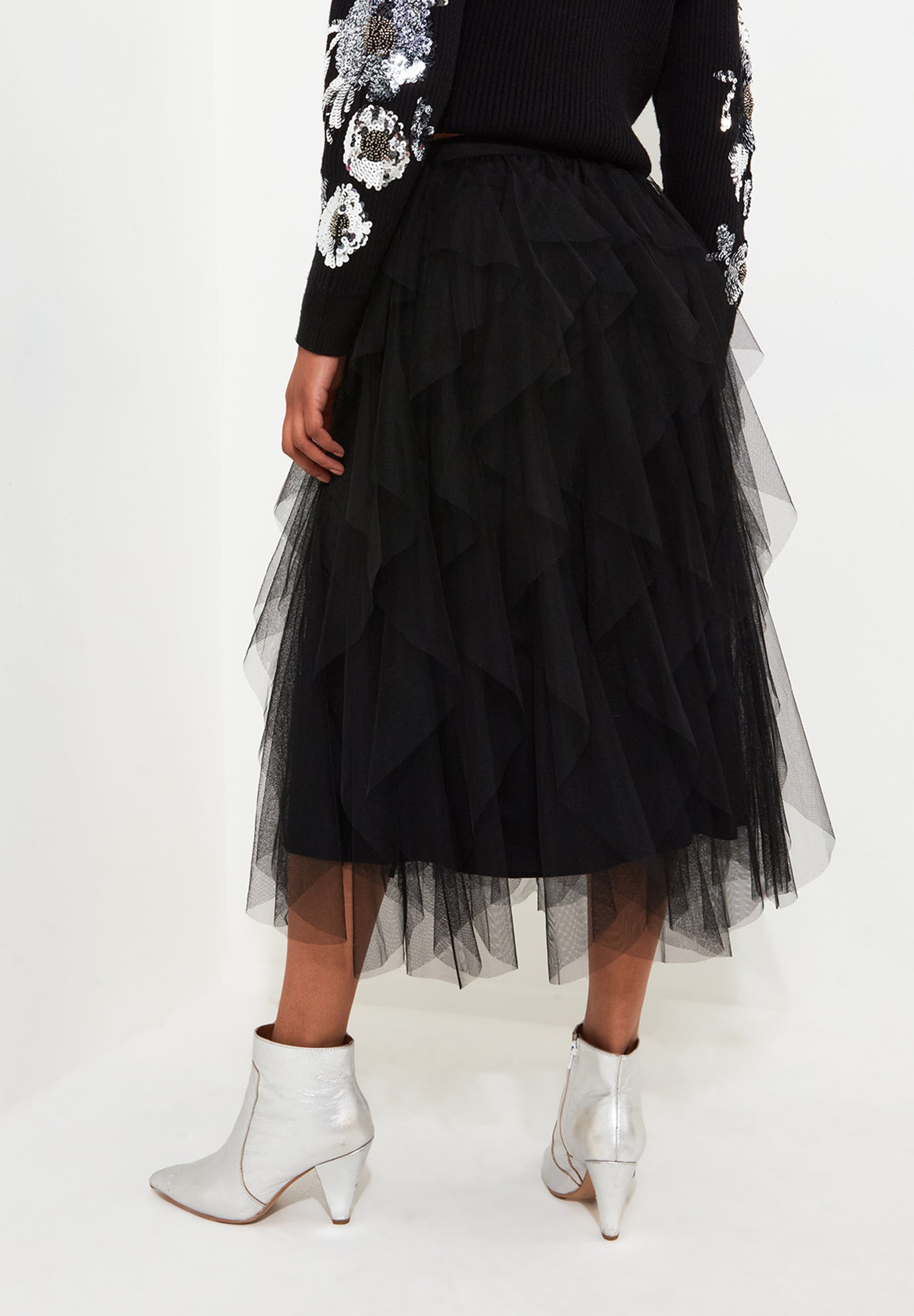 Tulle Midi skirt image number 4
