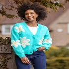 V-Neck Daisy Cardigan image number 0
