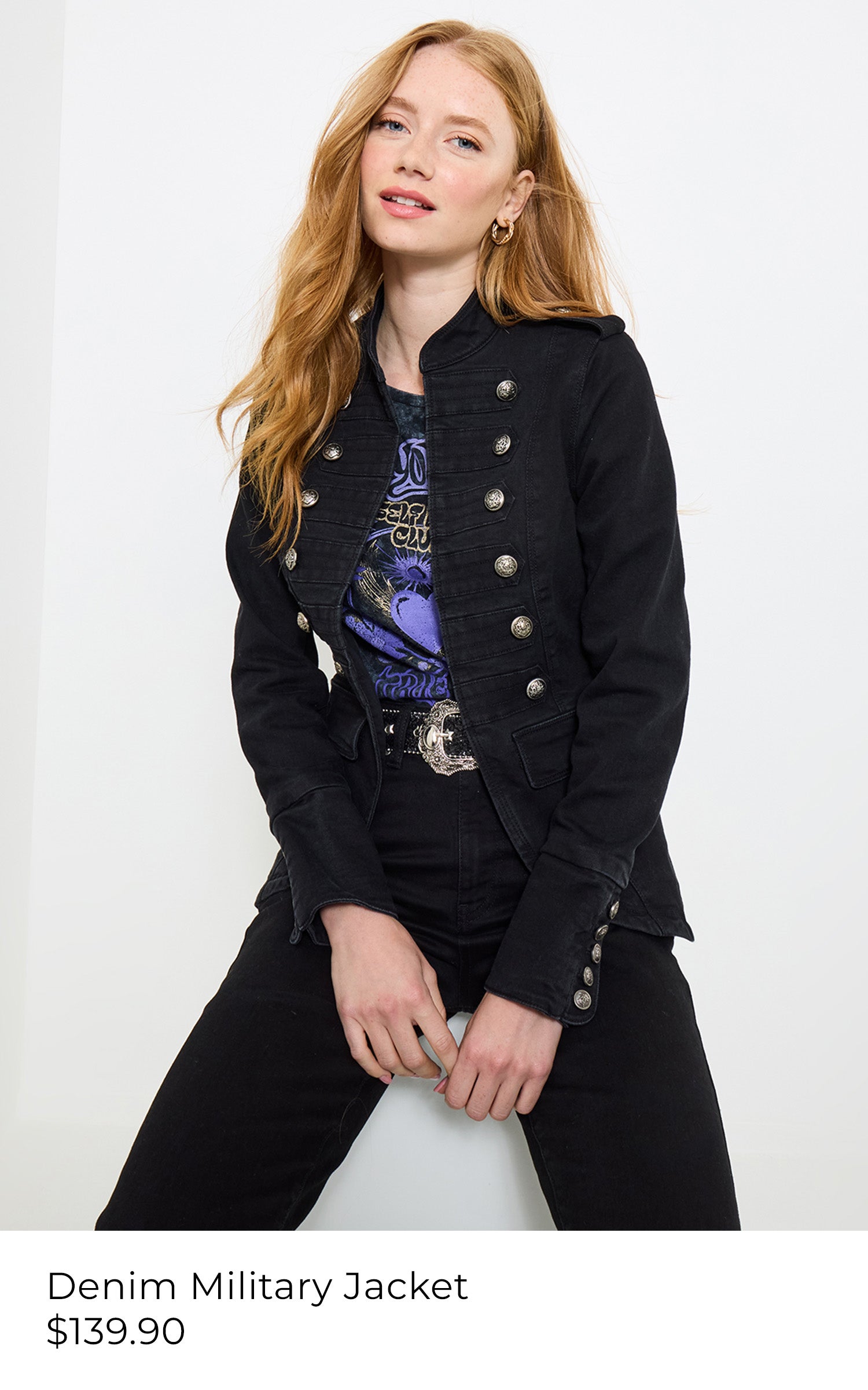 Denim Military Jacket - $139.90